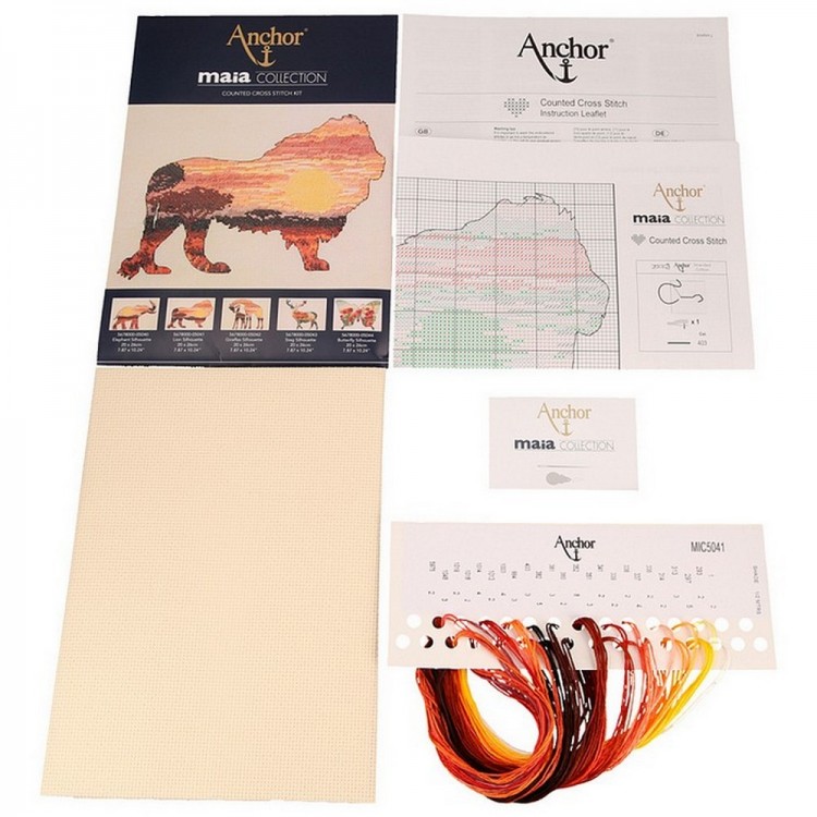 Набор для вышивания Maia 05041 Лев в саванне