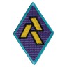 HKM 39451 Термоаппликация "Желто-фиолетовый знак"