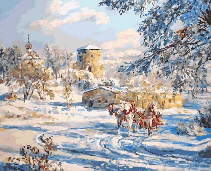 Белоснежка 109-AB Русская тройка. Река Пскова