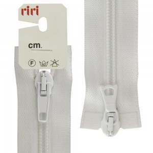 Riri 2522084/80/2101 Молния спираль, разъемная, 2 замка, 6 мм, 80 см, белый