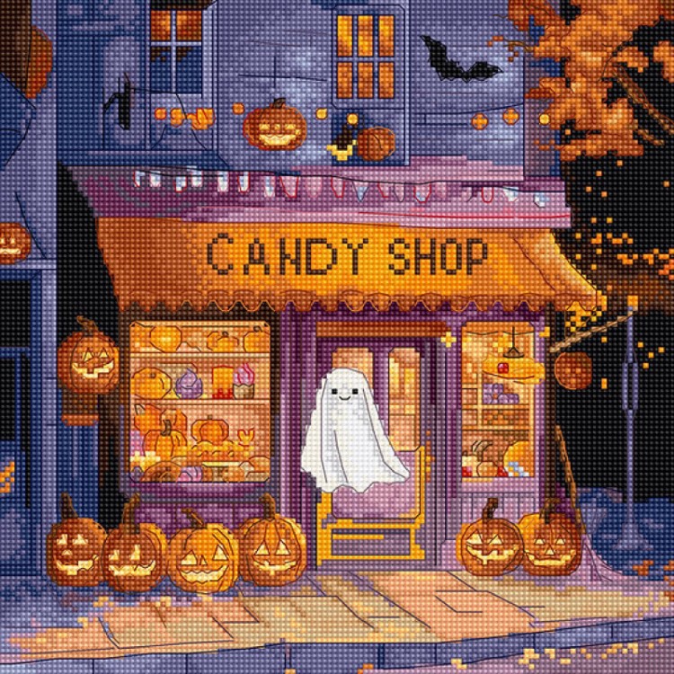Набор для вышивания LetiStitch L9950 Pumpkin Lane (Тыквенный переулок)