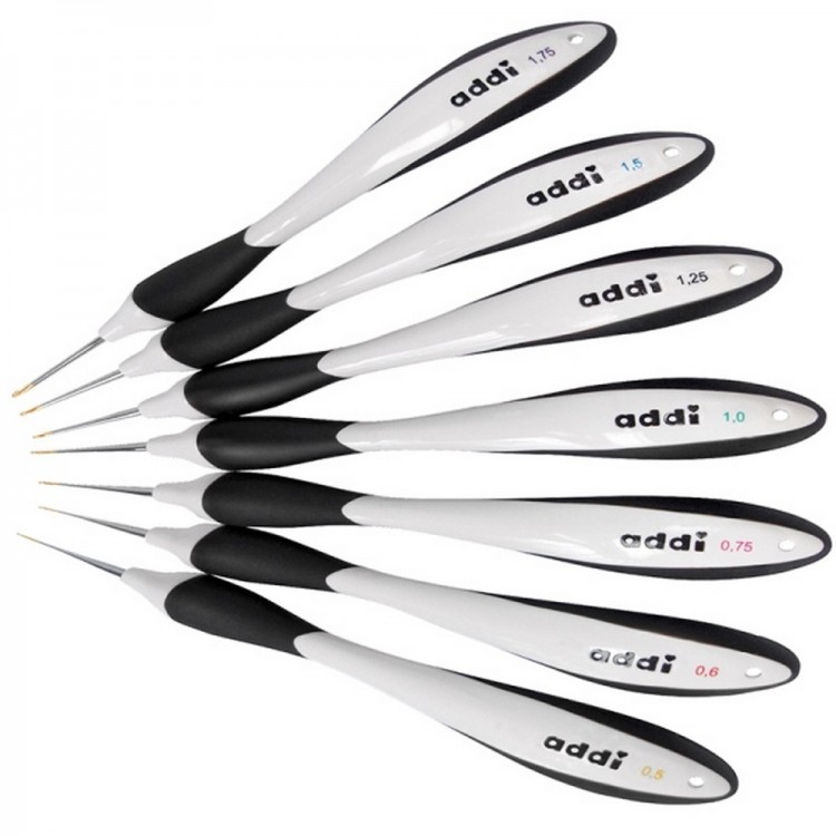 Addi 145-7 Крючок вязальный с эргономичной ручкой AddiSwing 16см