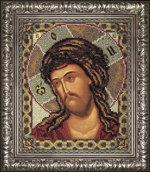 Мир багета 31БК 829-097_ПЛ Рама для иконы "Спас в терновом венце" Радуга бисера