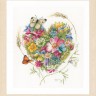 Набор для вышивания Lanarte PN-0169960 A heart of flowers (Сердце из цветов)