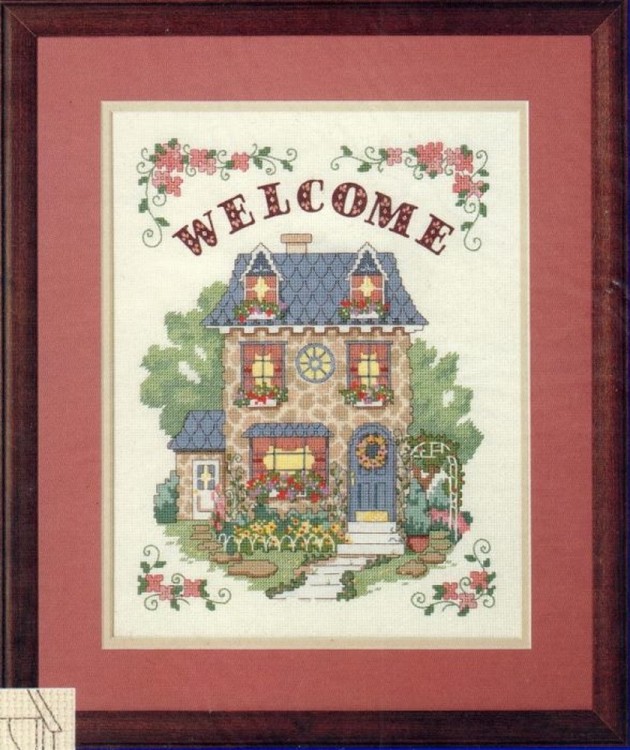 Набор для вышивания J.&P.Coats 23914 Cozy Home Welcome (Уютный домашний прием)