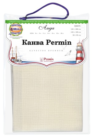 Permin 357/50/22 Канва Aida 14ct - отрез 50 x 65 см