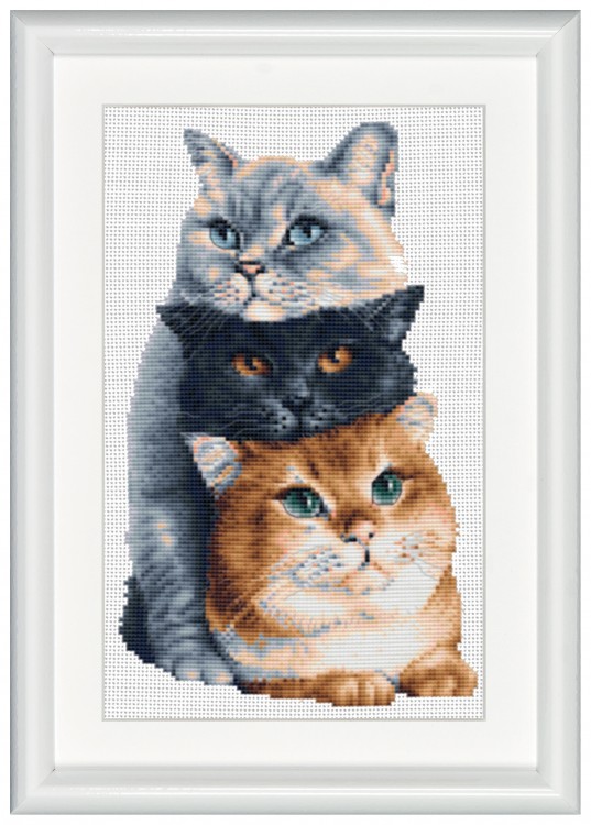 Набор для вышивания Dutch Stitch Brothers DSB012L Три кота