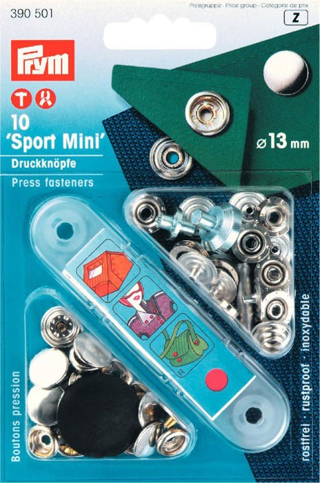 Prym 390501 Кнопки Спорт-мини для тяжелых тканей