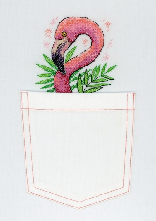 Набор для вышивания Жар-Птица В-248 Розовый фламинго