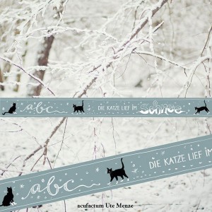 Acufactum 35222 Тесьма декоративная "ABC-die Katze lief im Schnee"