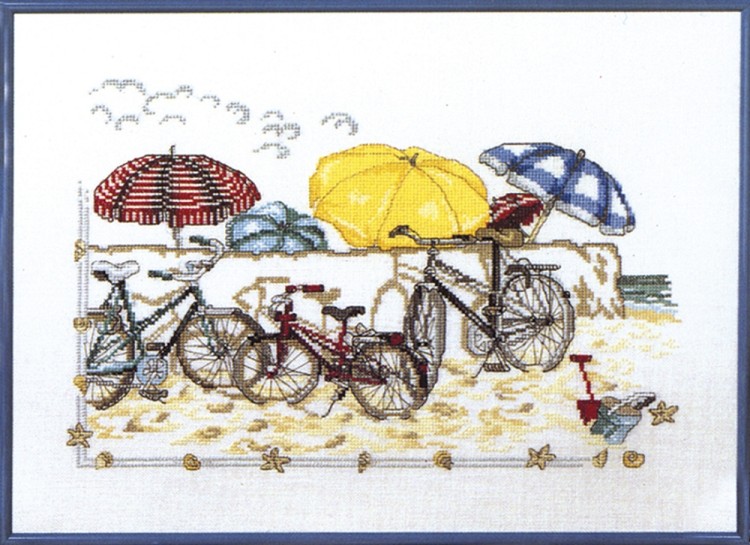 Набор для вышивания Oehlenschlager 67510 Велосипеды на пляже