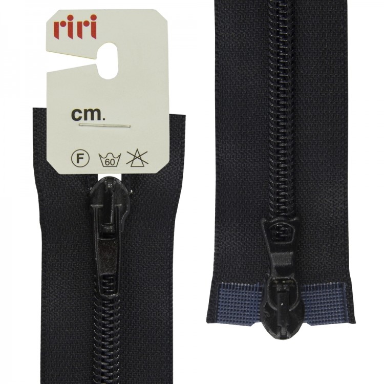 Riri 2522084/80/2110 Молния спираль, разъемная, 2 замка, 6 мм, 80 см, черный