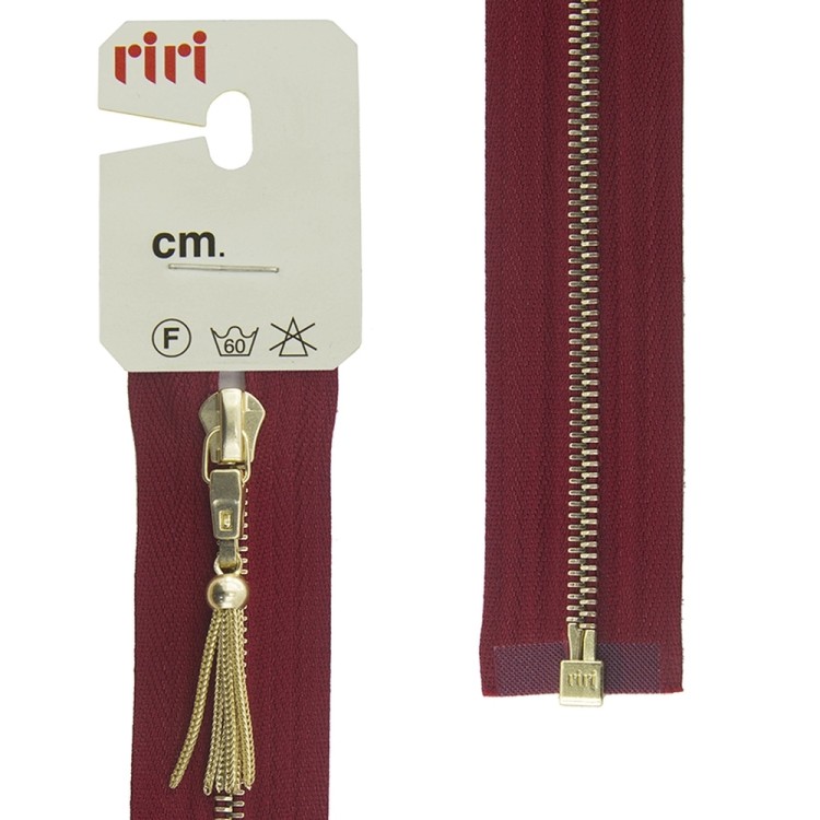 Riri 3003948/60/2410 Молния металлическая, разъемная, 4 мм, 60 см, рубиновый
