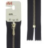 Riri 3303120/100/2110 Молния металлическая, разъемная, 2 замка, 4 мм, 100 см, черный