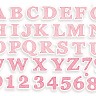 Aladine 05261 Набор текстильных штампов "Заштрихованный алфавит"