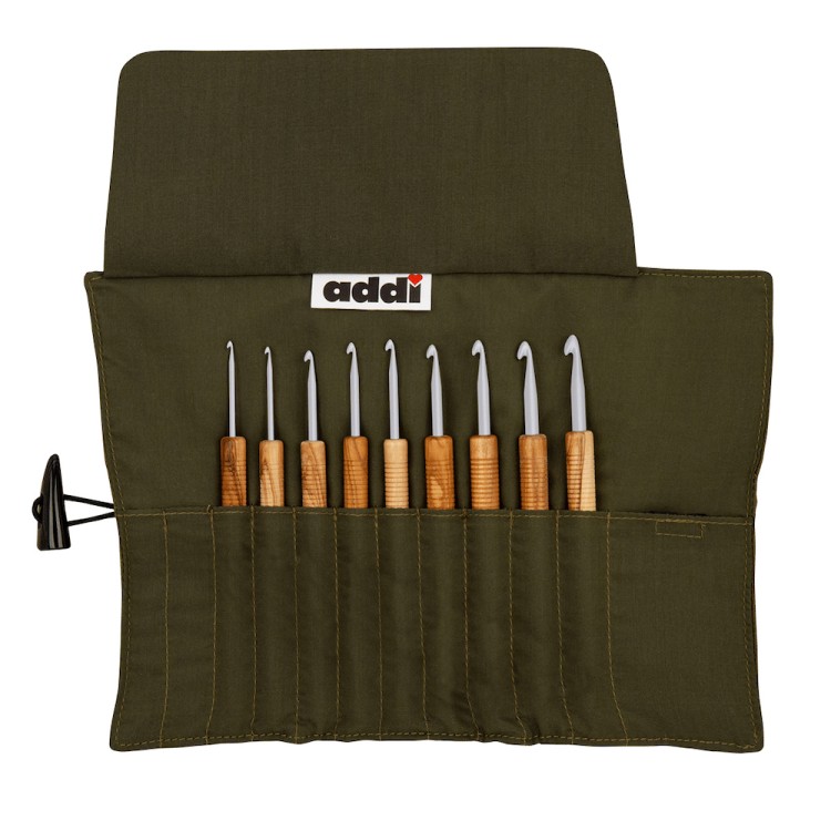 Addi 632-2/000 Набор крючков из оливкового дерева addiWrap, 2- 6 мм