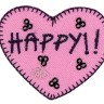 HKM 35461/1SB Термоаппликация "Сердечко Happy!!"