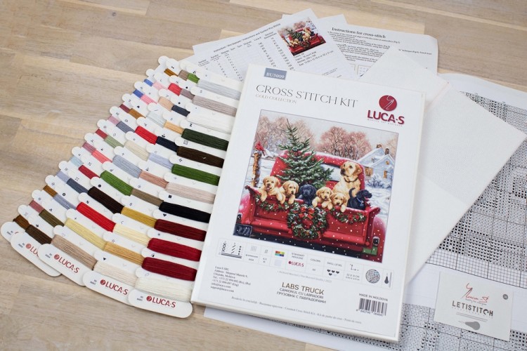 Набор для вышивания Luca-S BU5009 Грузовик с Лабрадорами