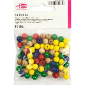 Efco 1400600 Бусины деревянные, 8 мм