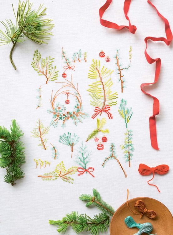 Французская вышивка крестом. Волшебное Рождество Элен ле Берр