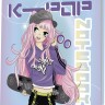 Блокнот К-РОР (девочка со скейтом, голубой фон)