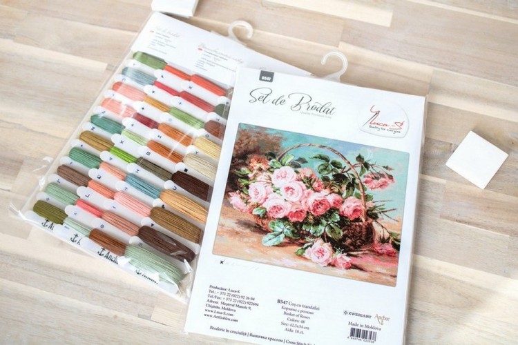 Набор для вышивания Luca-S B547 Корзина с розами