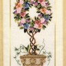 Набор для вышивания JCA 00423 Pansy Ribbon Topiary
