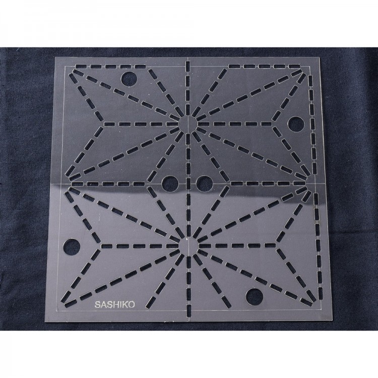 Hemline ERS.006 Шаблон для вышивки сашико "лист конопли"