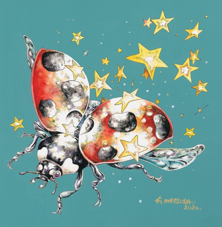 Раскраска-скетчбук Мир поразительных существ Кэна Мацуды (белая с кроликом)