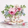 Набор для вышивания Luca-S BA2321 Цветы в чайной чашке