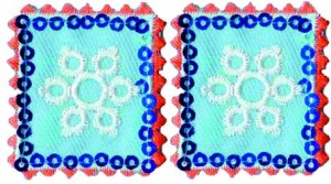 HKM 33235/SET Термоаппликации "Briefmarke mit Schneeflocke"