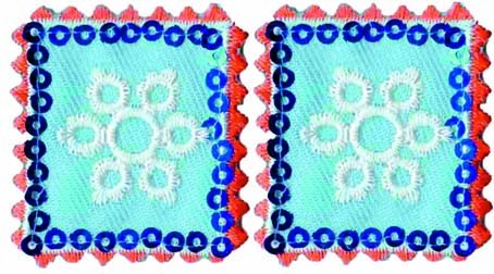 HKM 33235/SET Термоаппликации "Briefmarke mit Schneeflocke"