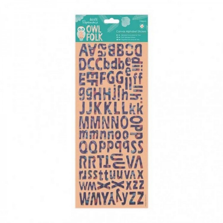 Docrafts PMA806101 Наклейки Owl Folk Алфавит