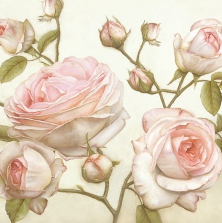 PAW Decor Collection SDL085000 Салфетка трехслойная для декупажа "Прелестные розы"