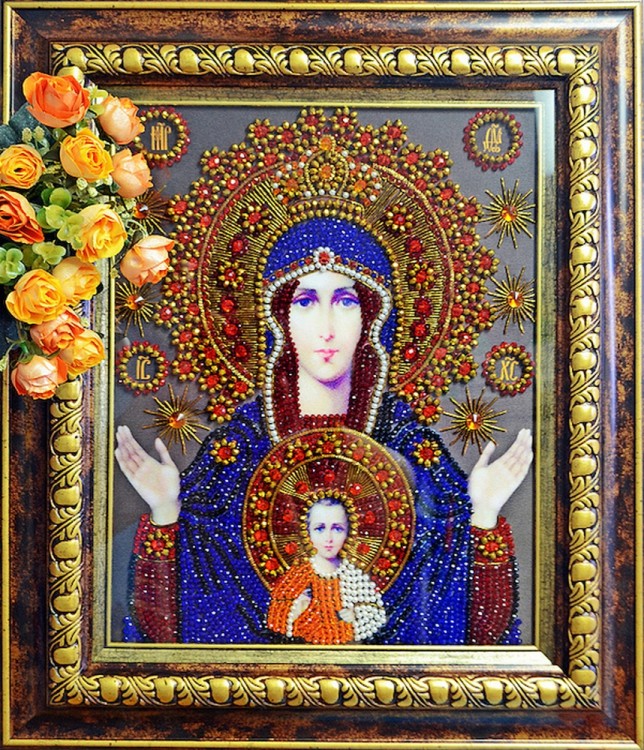 Набор для вышивания Хрустальные грани И-1 Образ Божьей Матери "Знамение"
