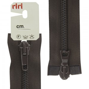 Riri 2522084/80/2226 Молния спираль, разъемная, 2 замка, 6 мм, 80 см, темно-коричневый