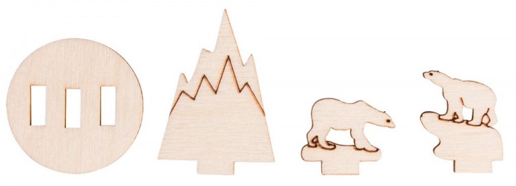 Rayher 46338000 Декоративные элементы "Белые медведи"