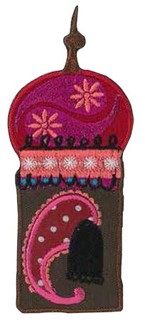 HKM 32572/1SB Термоаппликация "Коричневая мечеть и розовое"