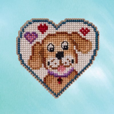 Набор для вышивания Mill Hill MH182315 Puppy Love (Щенячья любовь)