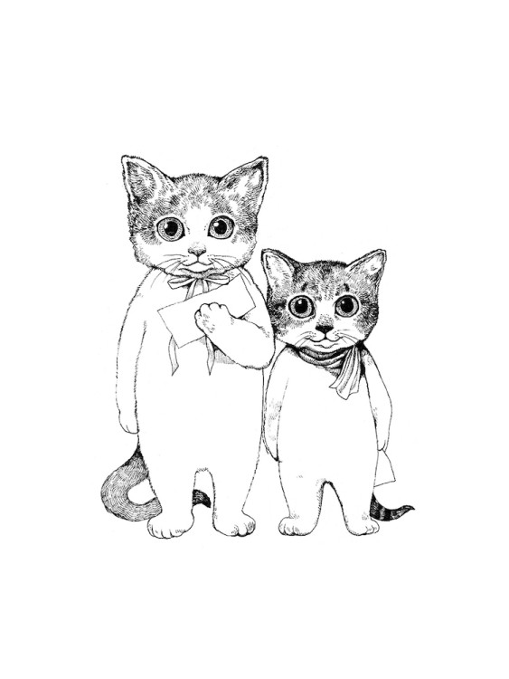 Раскраска Юко Хигучи. Мяуморфозы.