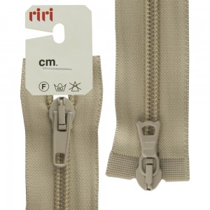 Riri 2522084/80/2230 Молния спираль, разъемная, 2 замка, 6 мм, 80 см, бежевый холодный