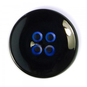Disboton 14755-15-0BLUE/4 Пуговицы Elegant, черный с синим
