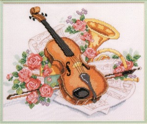 Dimensions 03723 Violin and Roses (made in USA)