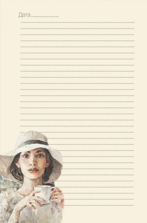 Ежедневник с женскими портретами (портрет девушки на черном фоне)