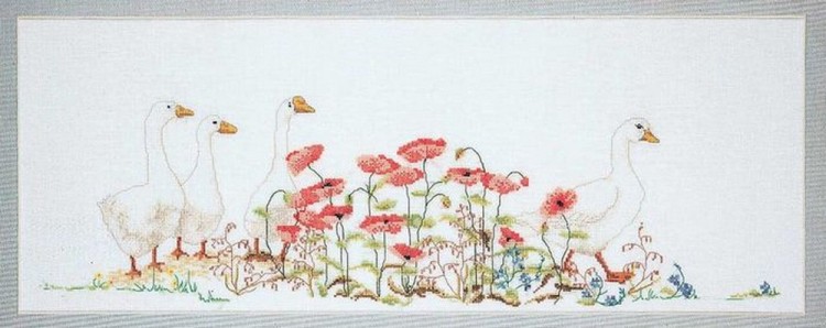 Набор для вышивания Thea Gouverneur 2017 Poppies and Geese