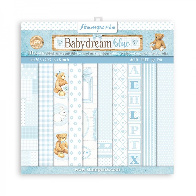 Stamperia SBBS56 Набор бумаги для скрапбукинга "BabyDream Blue"