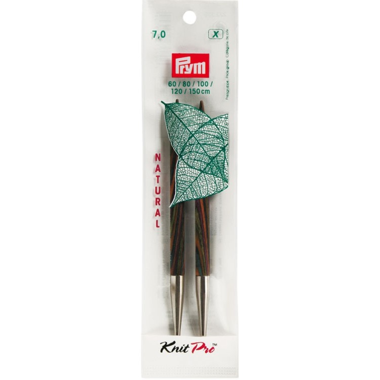 Prym Спицы съемные "NATURAL" для длины лески 60-150 см