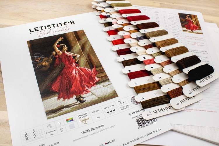 Набор для вышивания LetiStitch L8023 Flamenco (Фламенко)
