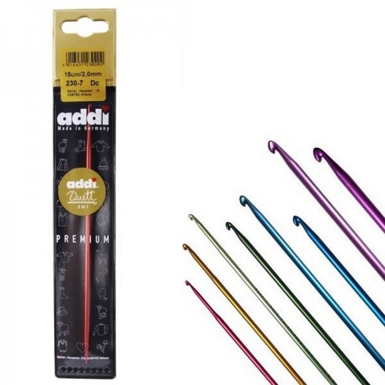 Addi 230-7 Крючок вязальный addiDuett 15см Addi 230-7 Крючок вязальный addiDuett 15см