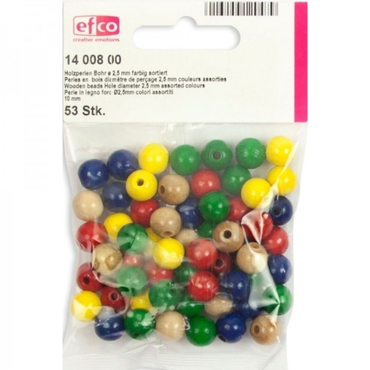 Efco 1400800 Бусины деревянные, 10 мм